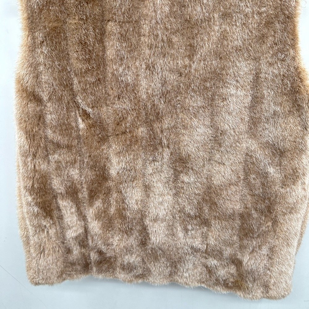 Y2K FAUX FUR M Zip bohemian neutral shabby chic woman no brand trending vest - Picture 8 of 10